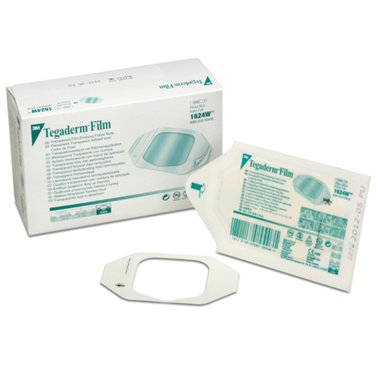 Picture of Tegaderm™ Transparent Adhesive Film Dressing Frame Style, Waterproof, Sterile 4" x 4-1/2" Oval