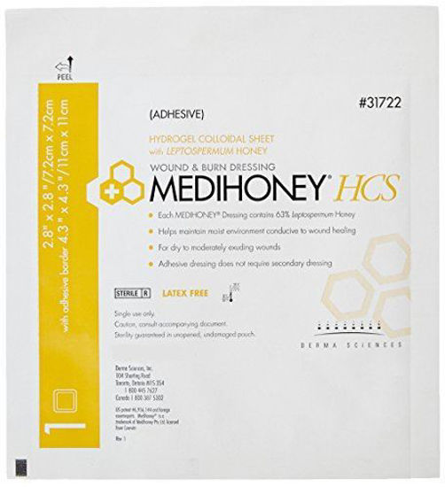 Picture of Medihoney Adhesive HCS Sheet, 2.4" x 2.4"