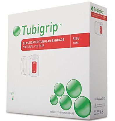 Picture of Tubigrip Elasticated Tubular Bandage Sz. E 10 yds, Natural, Large Ank., Med Knees, Small Thighs
