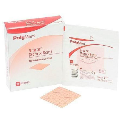 Picture of Polymem 3" x 3" Non-Adhesive PolyMeric Membrane Dressing