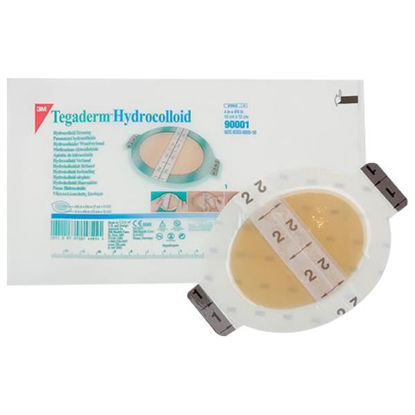 Picture of Tegaderm Hydrocolloid Dressing with Outer Clear Adhesive, 4" x 4"