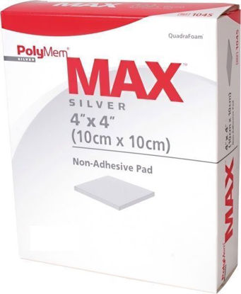 Picture of Polymem Max Silver 4" x 4" Non-Adhesive PolyMeric Membrane Dressing