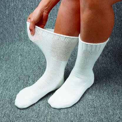 Picture of Medicool DiaSox® Plus Oversize Diabetes Socks, Large, White