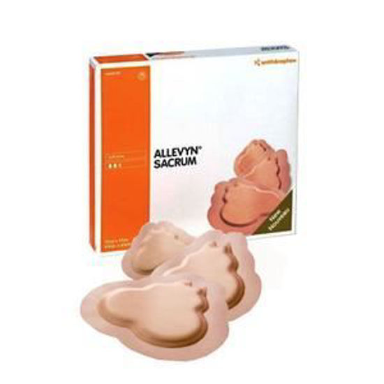 Picture of ALLEVYN Life Foam Dressing, Sacrum, Sterile, 17.2cm x 17.5cm, with 12.4cm x 8.5cm Pad, Small